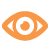 Orange open eye icon