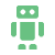 Green robot or AI icon