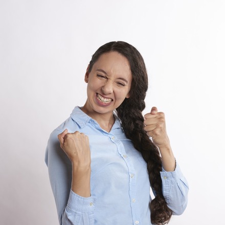 Excited woman