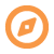 Orange compass icon
